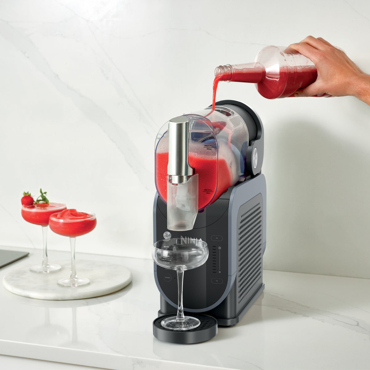 Slushi 5-in-1 Professional Frozen Drink Maker in Arctic Blue & Gray