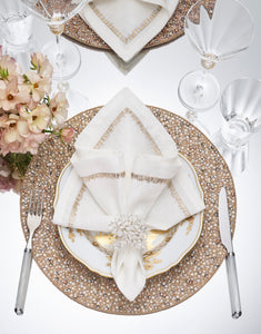 Aster Napkin Rings in Crystal, Set of 4