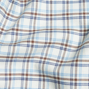 little english classic children's clothes light blue, cream, and brown plaid for fall 