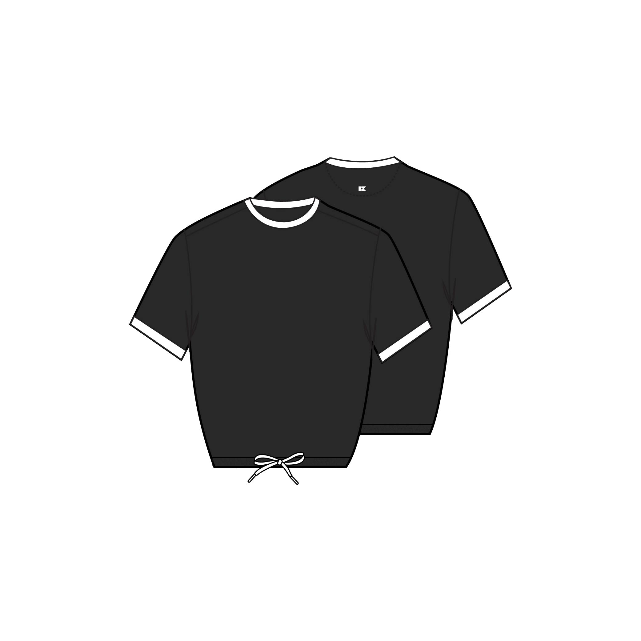 Dance Tee in Black & White