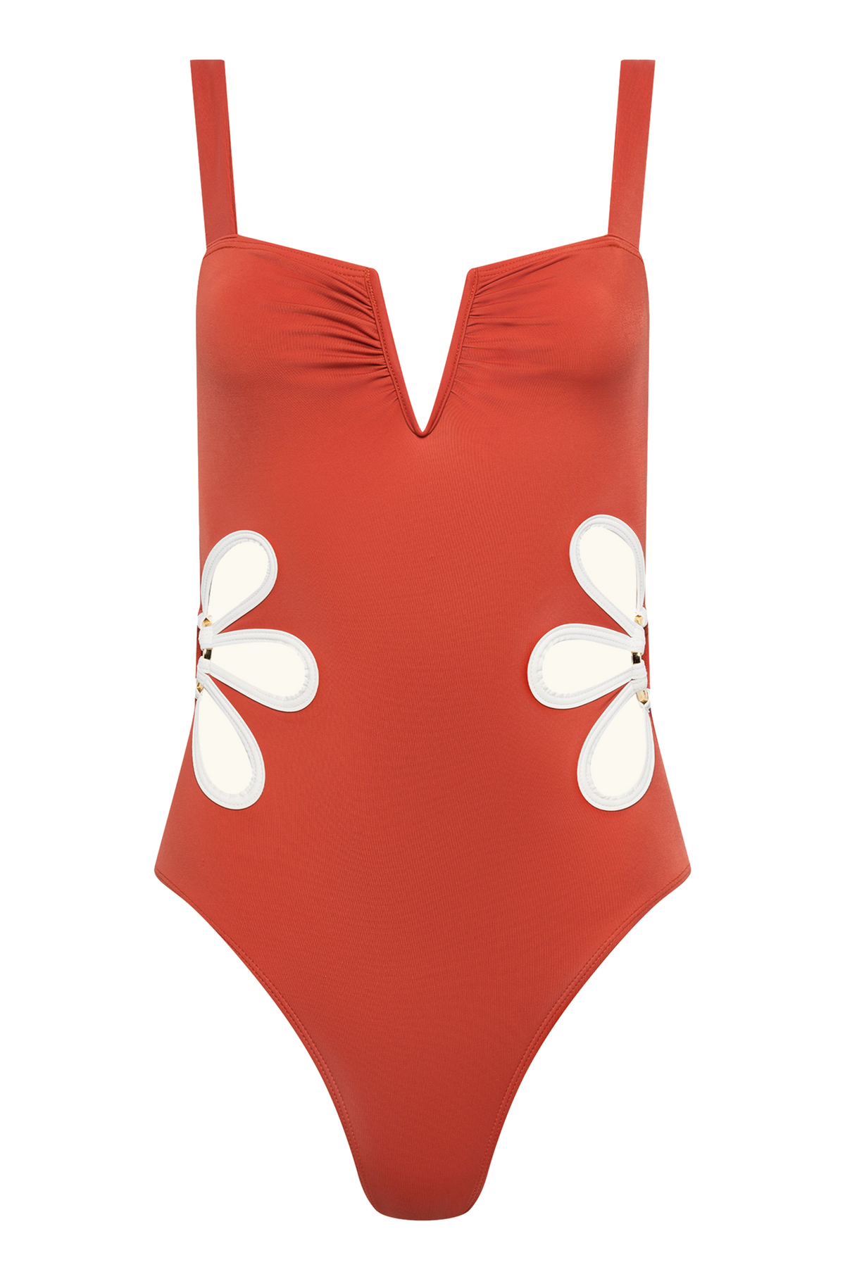 The Flora One-Piece in Rust & Ivory