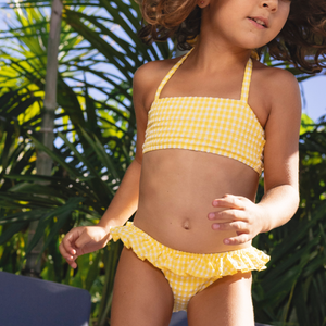 Girl’s Soleil Gingham Halter Bikini