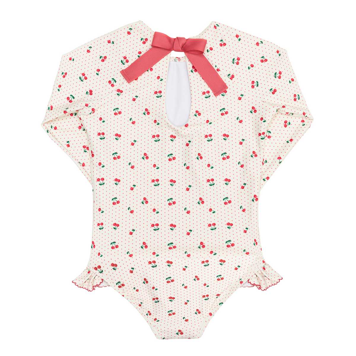 Girl’s Summer Cherries Rashguard One Piece