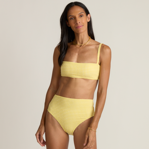 Women’s Soleil Gingham Bandeau Bikini Top