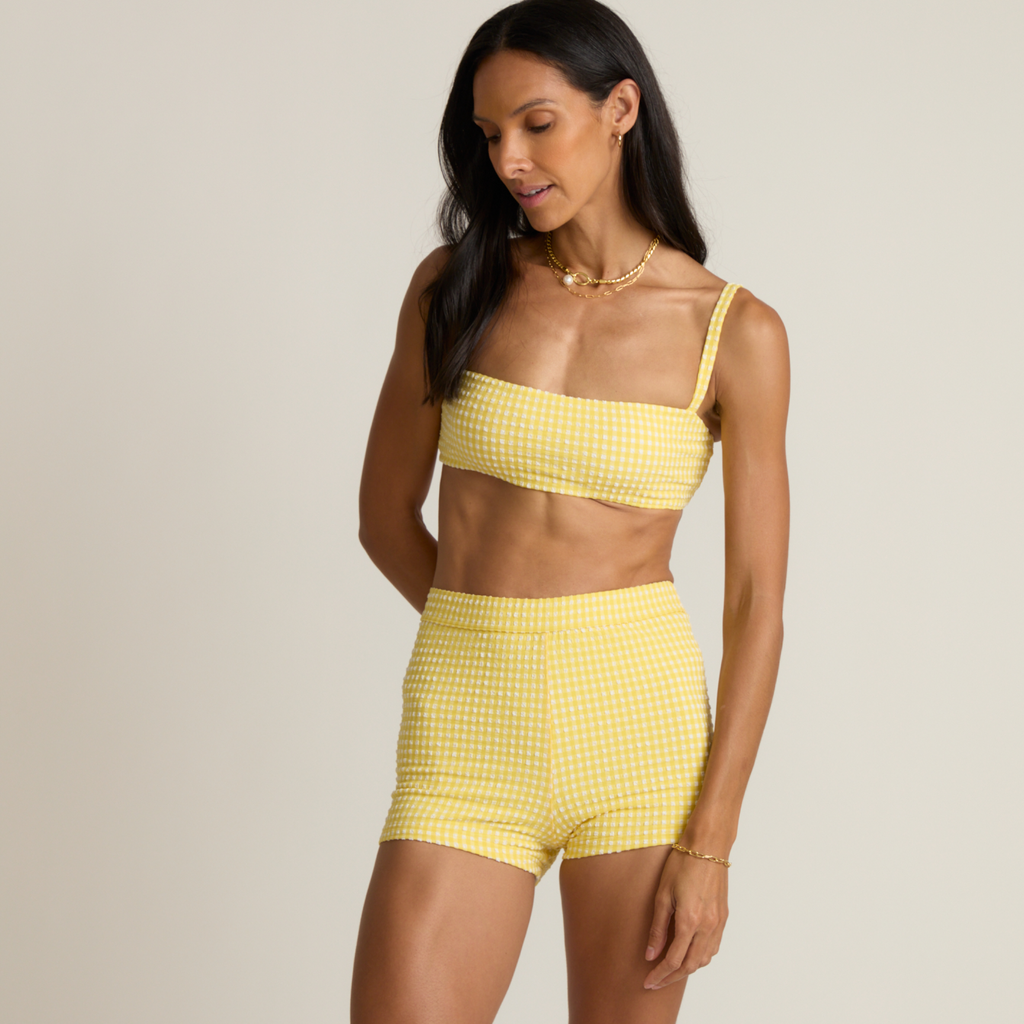 Women’s Soleil Gingham Bandeau Bikini Top