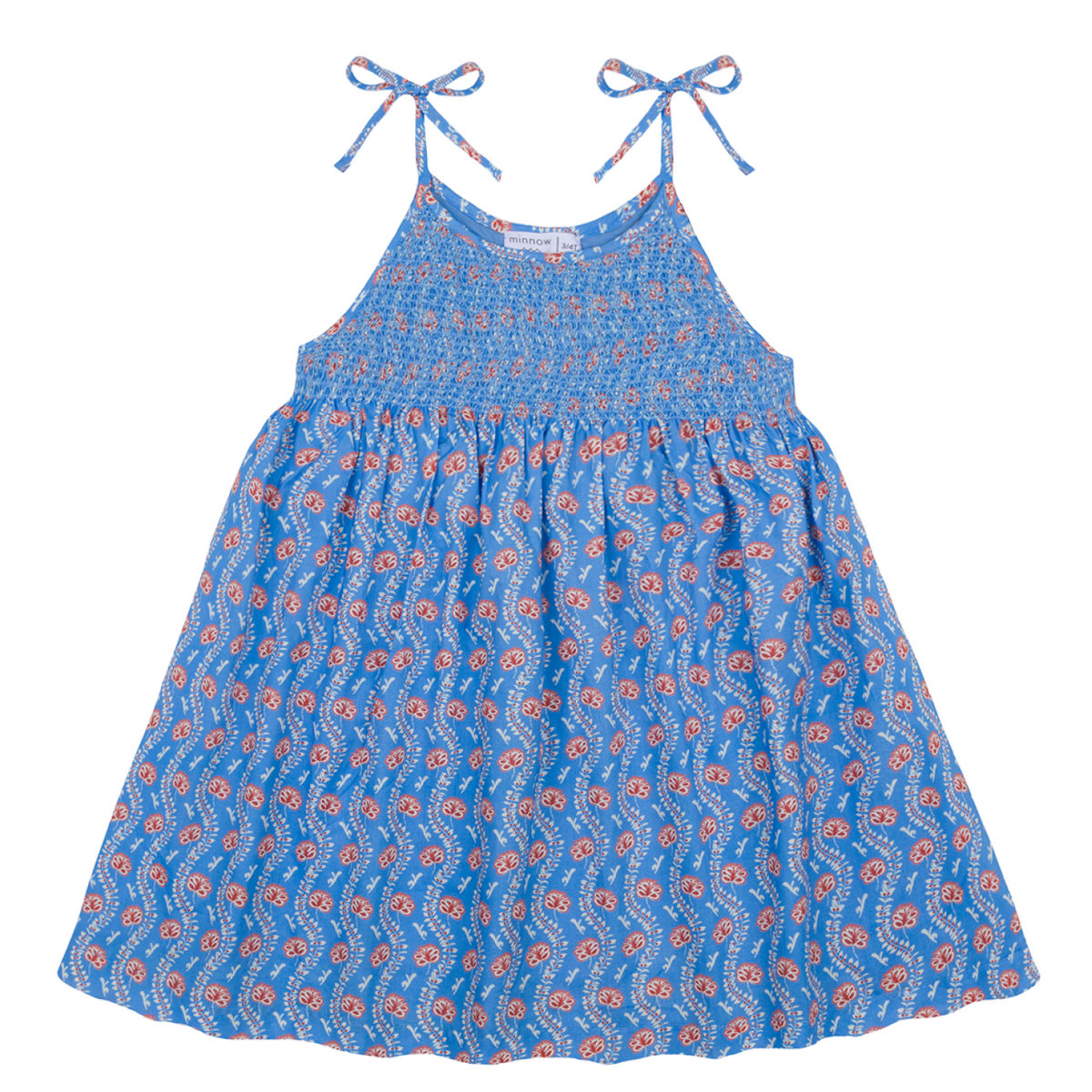 Girl’s Blue Primrose Smocked Dress
