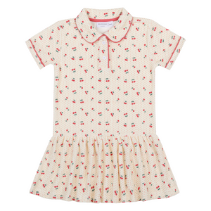 Girl’s Summer Cherries French Terry Dropwaist Tennis Dress