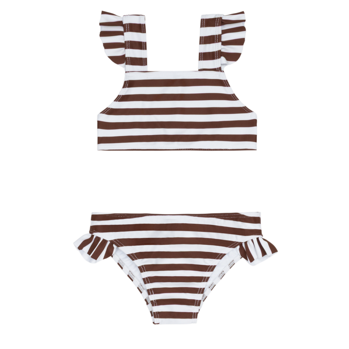 Girls’ Cocoa Stripe Tie Back Bikini