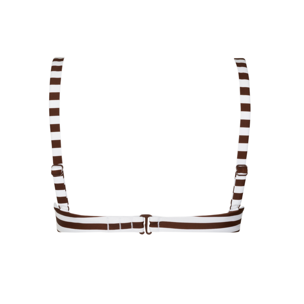 Women’s Cocoa Stripe Cup Bikini Top