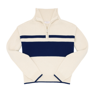 Women’s Cream Half Zip Sweater