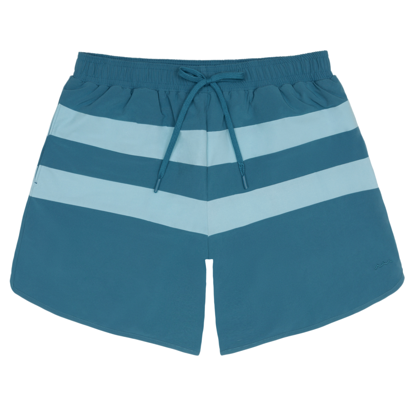 Men’s Teal and Dusk Blue Colorblock Boardie