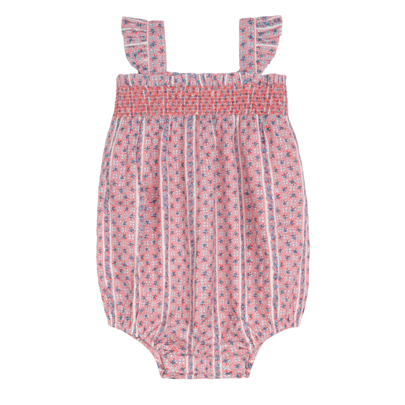 Baby Girls’ Rosa Vine Smocked Bubble Romper