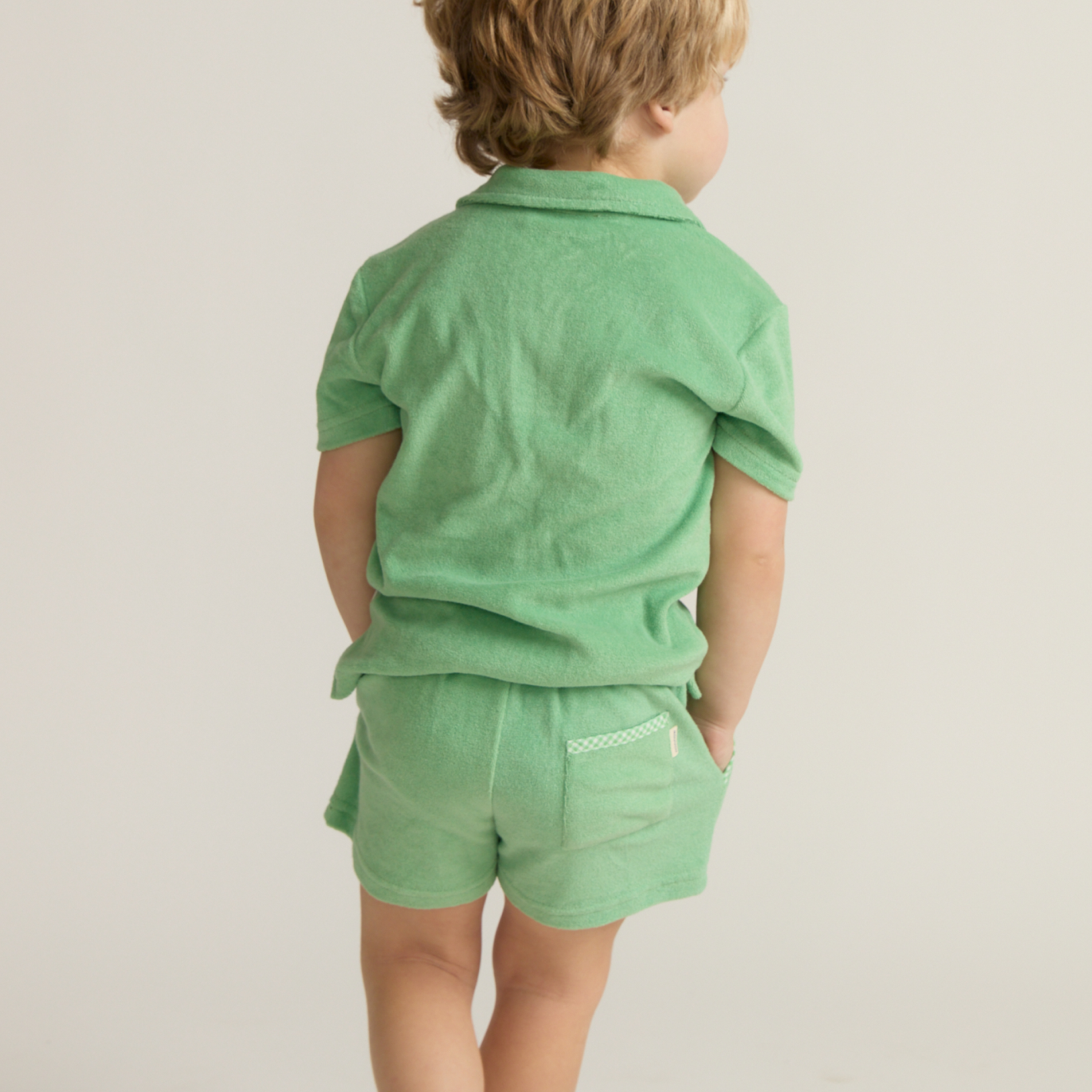 Boys’ Gustavia Green French Terry Short