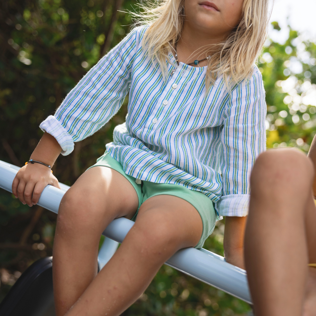 Boys’ Gustavia Green Ultra-Soft Twill Shorts