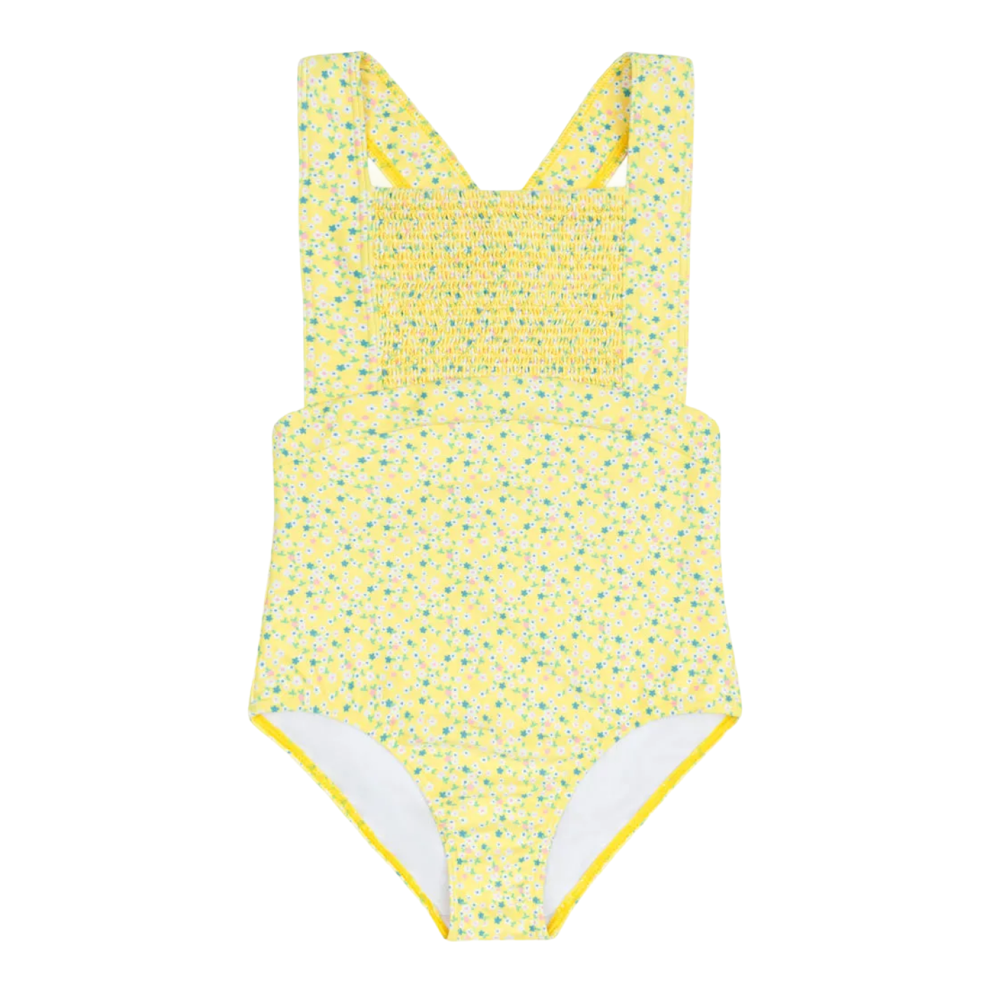 Girl’s Petite Fleur Diamond Smocked One Piece