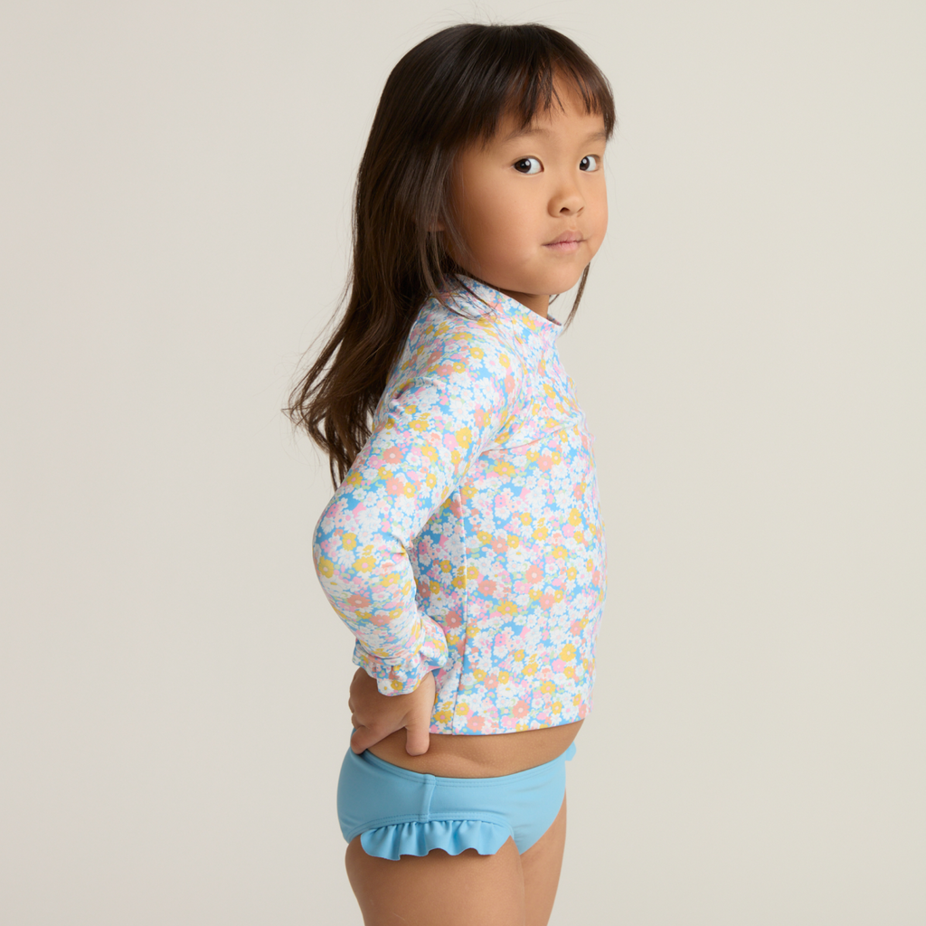 Girl’s Jasmine Blossom Ruffle Rashguard Set