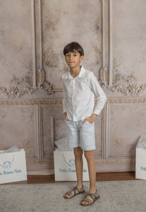 Charlotte Baby Blue Boys' Shorts - Petite Maison Kids