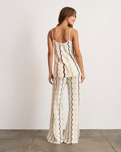 Lesley Knit Pant in Cream Multi