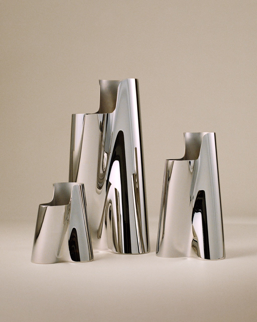 Lituus Floor Vase Stainless Steel