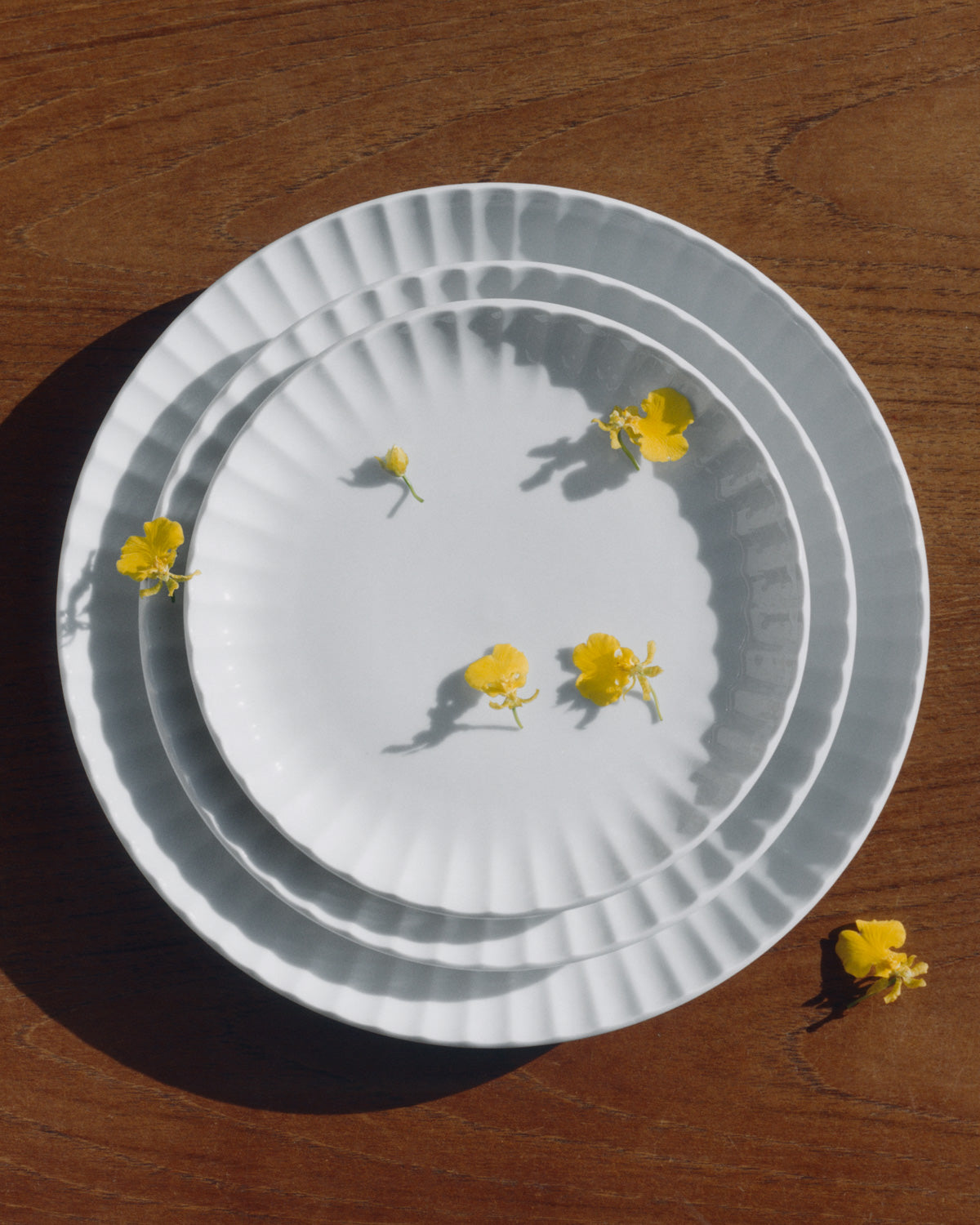 Bernadotte Soft Groove Cake Plate in Porcelain, 7"