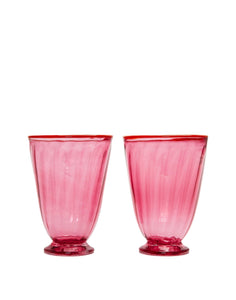 Rainbow Glasses in Fuchsia, Set of 2