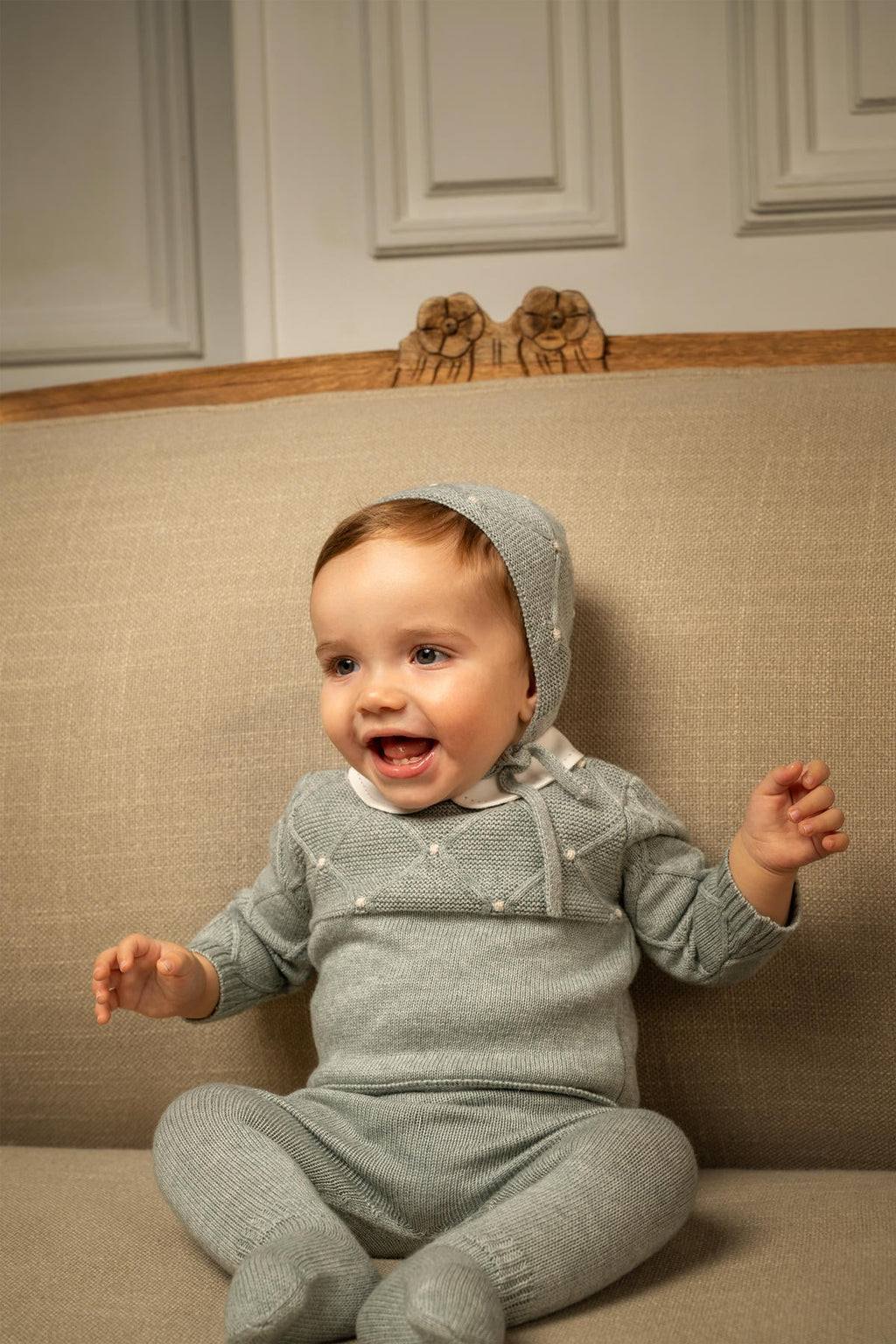 Dominique Baby Set in Fern Green
