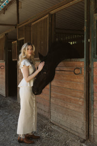 OTM Exclusive: Shelley Skirt in Ivory Basketweave