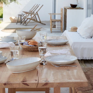 Eivissa Collection Pasta Bowls in Sand Beige, Set of 6