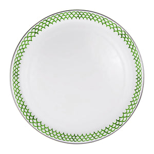 Large Tray in Green Scallop