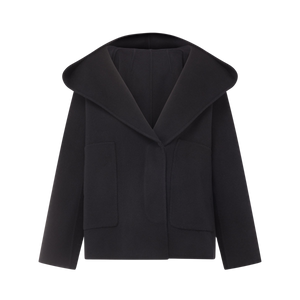 Gia Cashmere Coat in Black