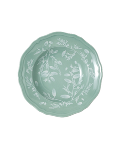 Floral Soup Plate Sage by Ginori 1735