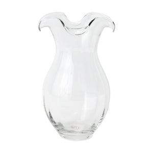 Hibiscus Glass Vertical Fluted Medium Vase in Clear
