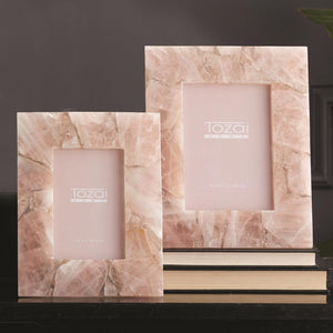 Pink Quartz Photo Frame, Set of 2