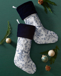 Christmas Stocking in Timeless Toile