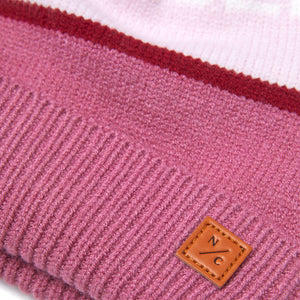 Northern Classics Knit Pom Hat in Rose Pink & Ballerina Pink