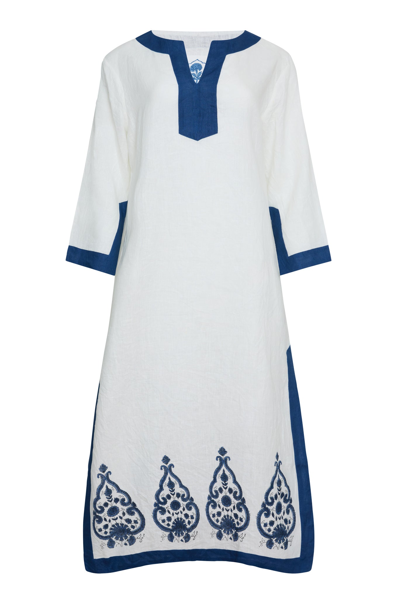 Hampton Caftan Indigo Paisley