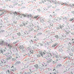 Joy Street Kids Hamptons print detail, pink