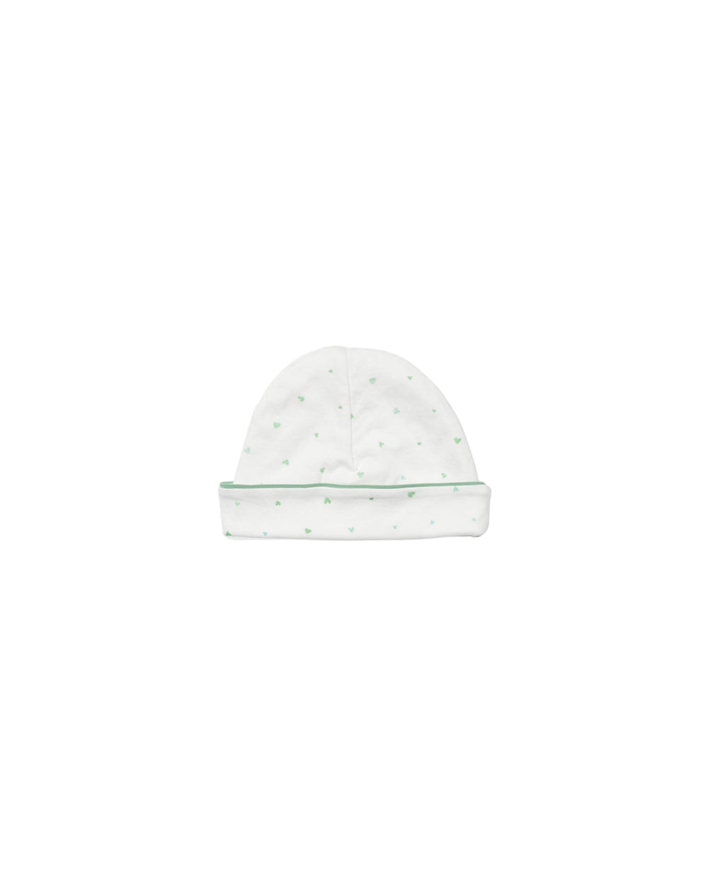 Hazy Hat in Seafoam Hearts