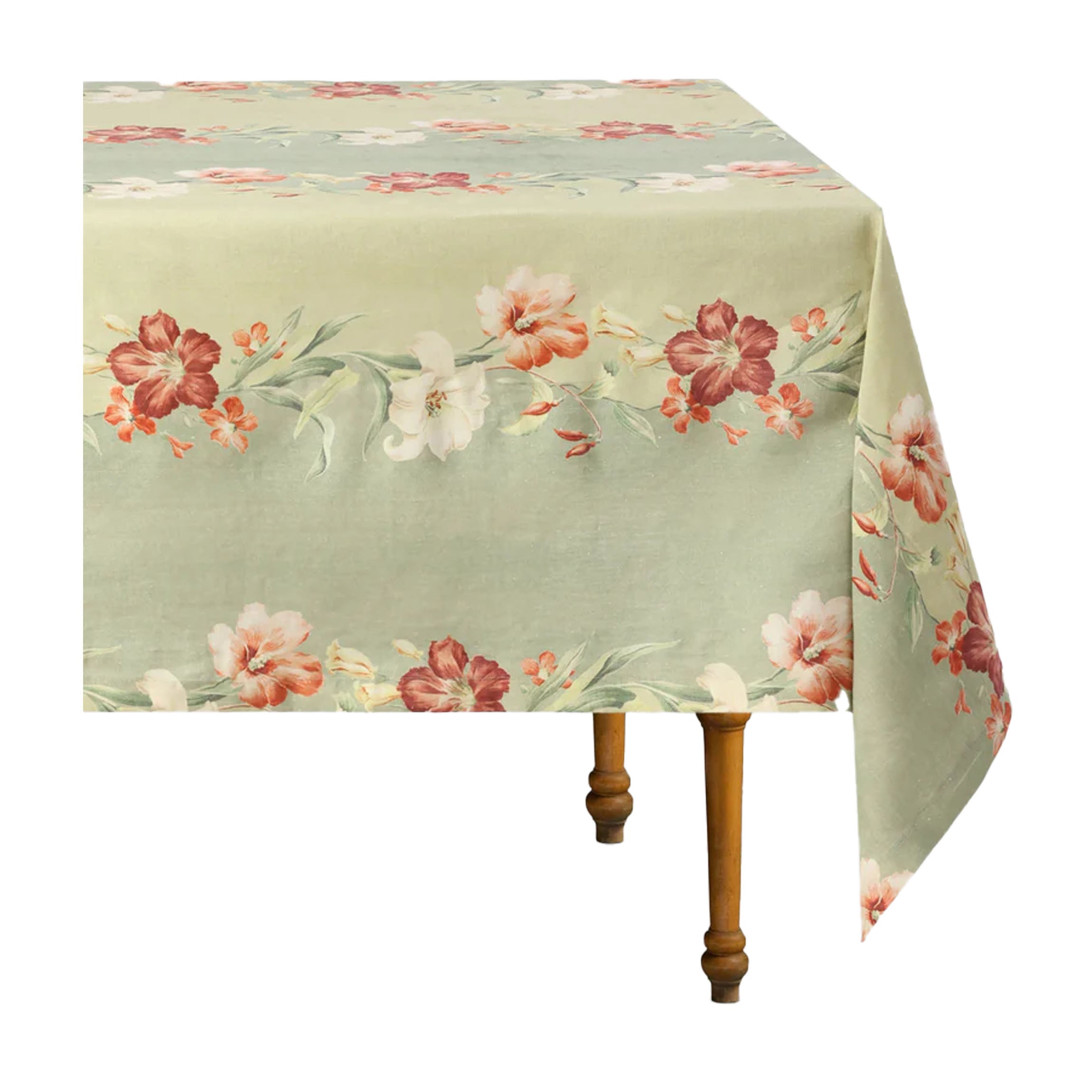 Hibiscus Sage Tablecloth