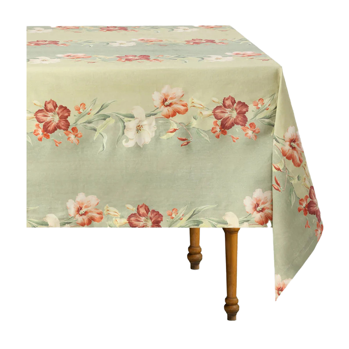 Hibiscus Sage Tablecloth