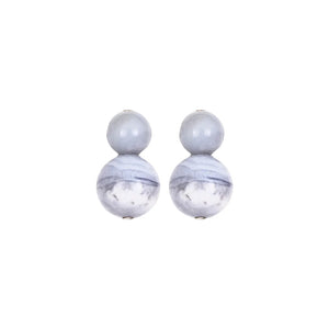Cara Earrings in Blue Lace Agate