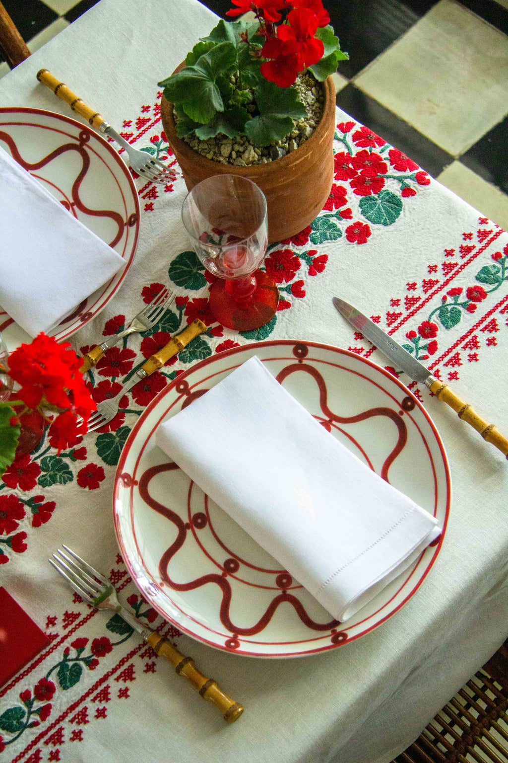 Geranio Rectangular Tablecloth