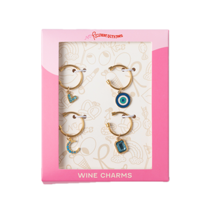 Blue Set Wine Charm Bundle, Set of 4