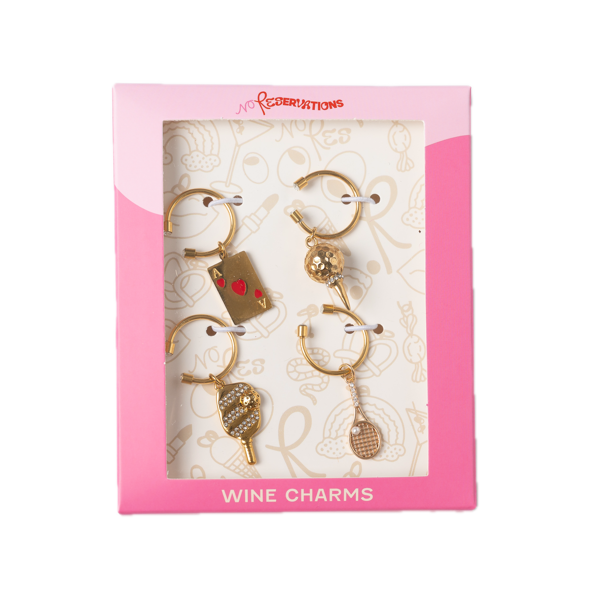 Country Club Wine Charm Bundle, Set of 4