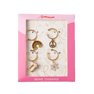 Groovy Wine Charm Bundle, Set of 4