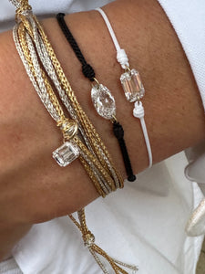1 Carat Emerald Cut Diamond Thread Bracelet