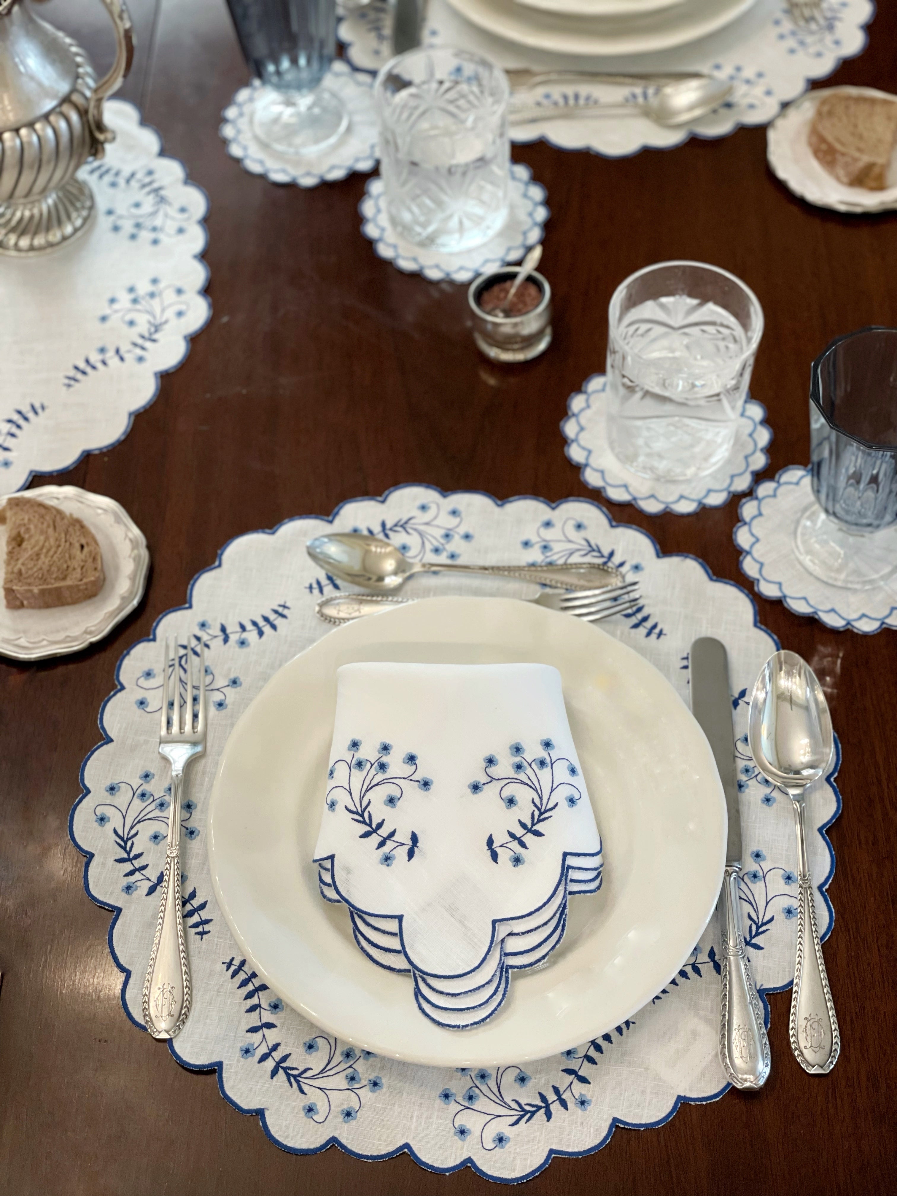 Spring Linen Placemat in Blue