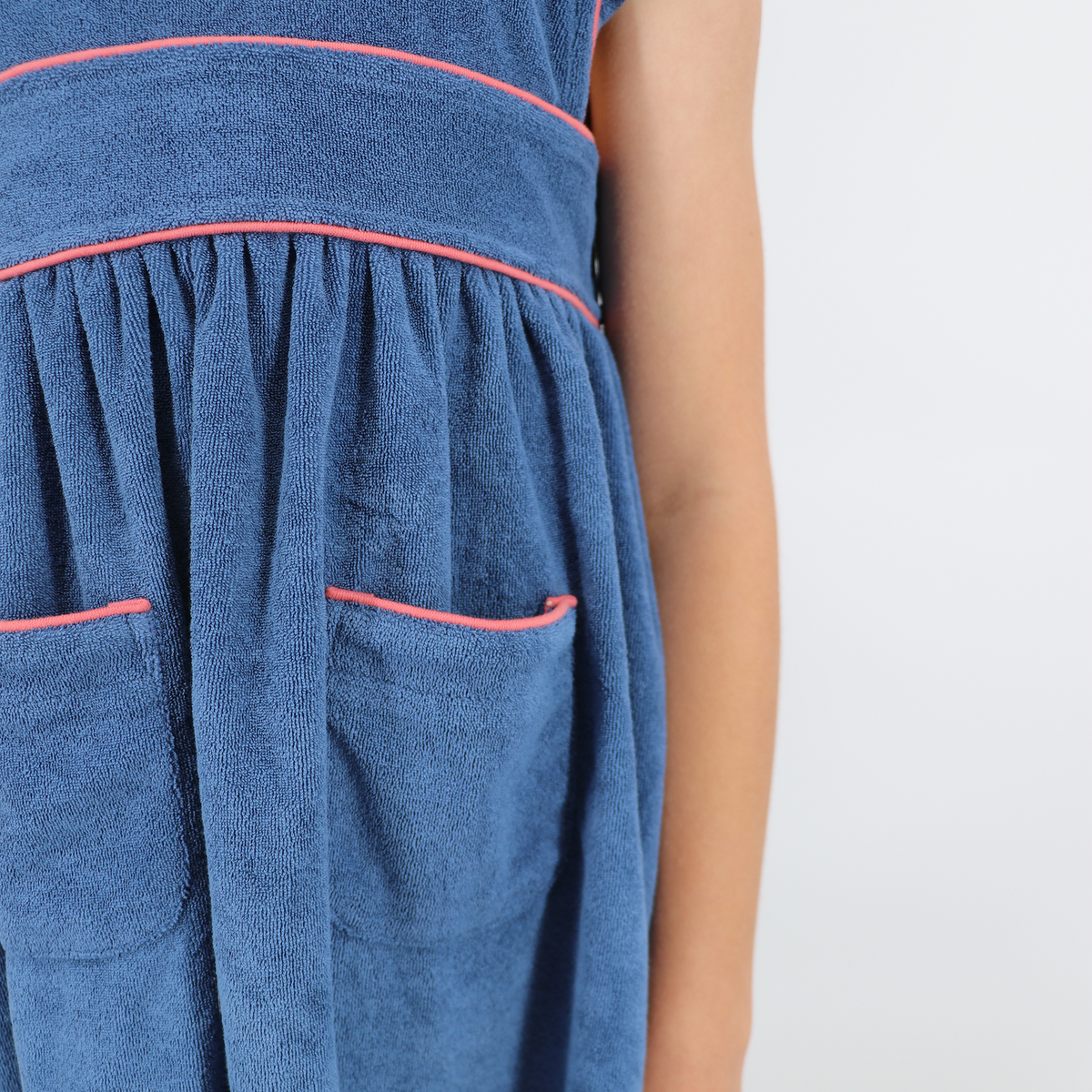 Girl’s Newport Navy French Terry Pinafore Dress