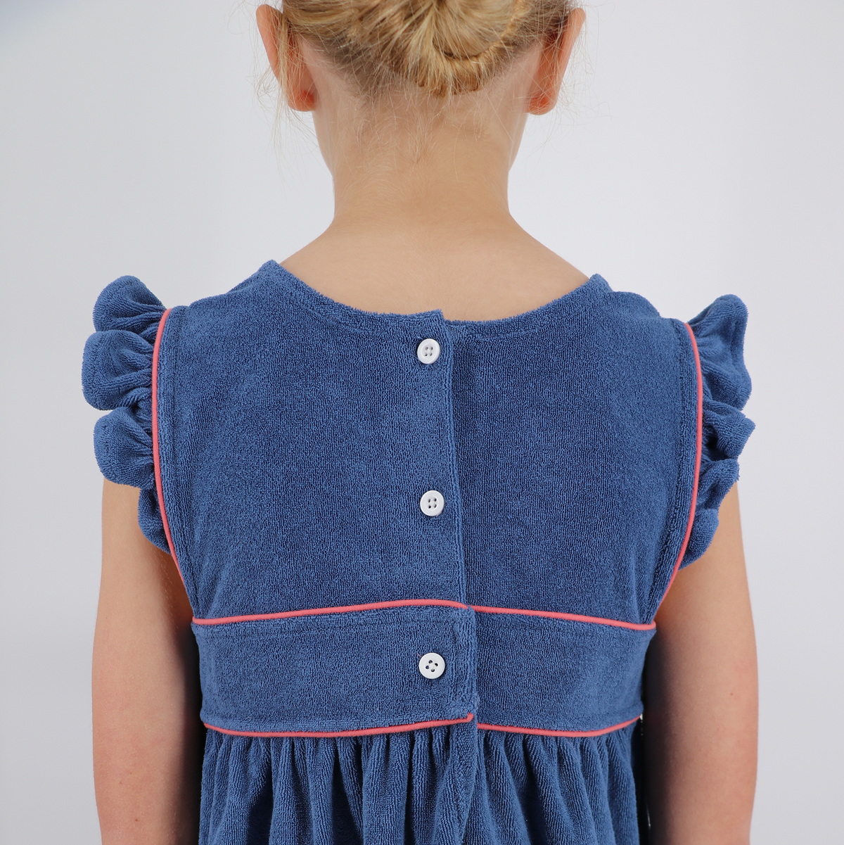 Girl’s Newport Navy French Terry Pinafore Dress