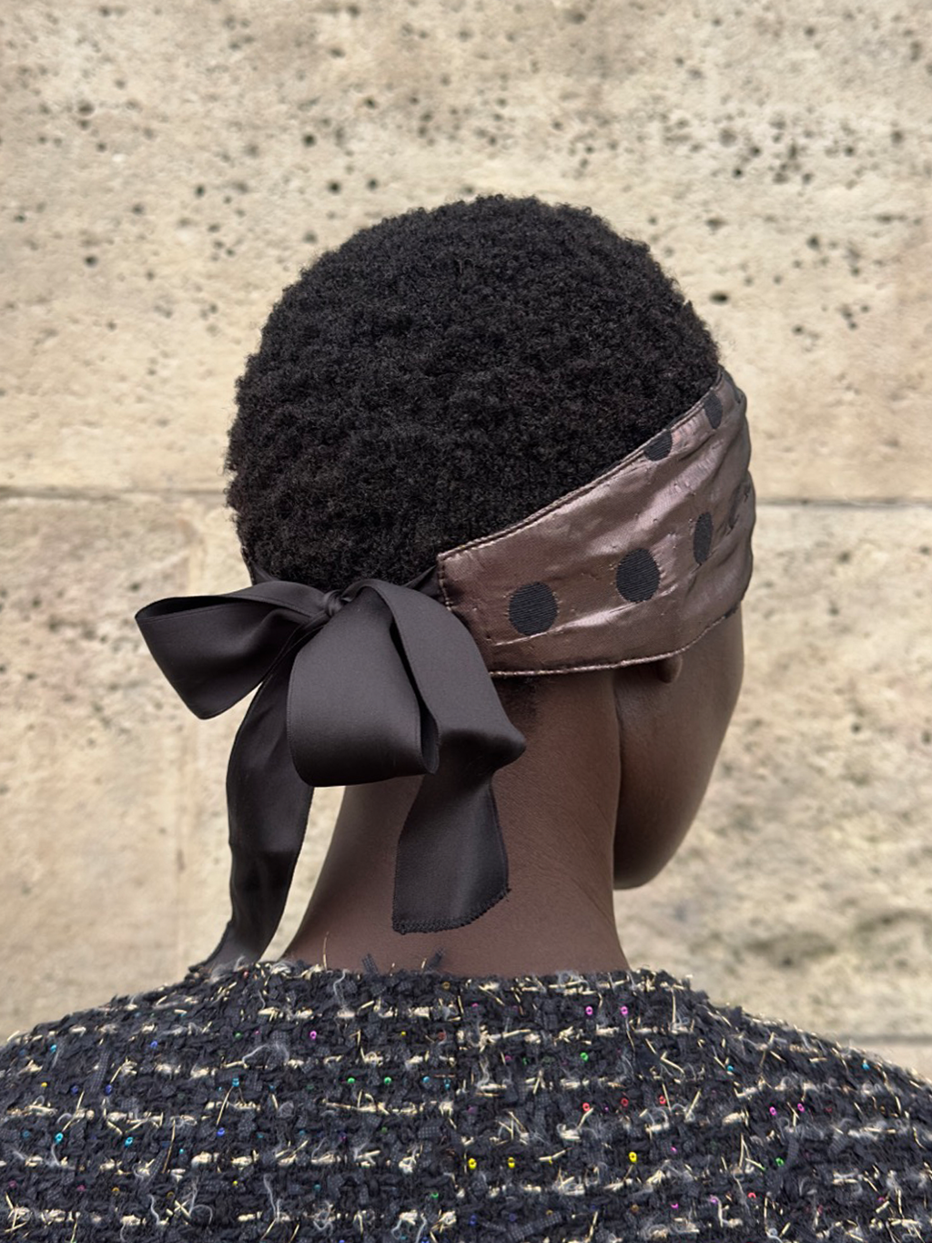 Headband in Petit Pois Jacquard